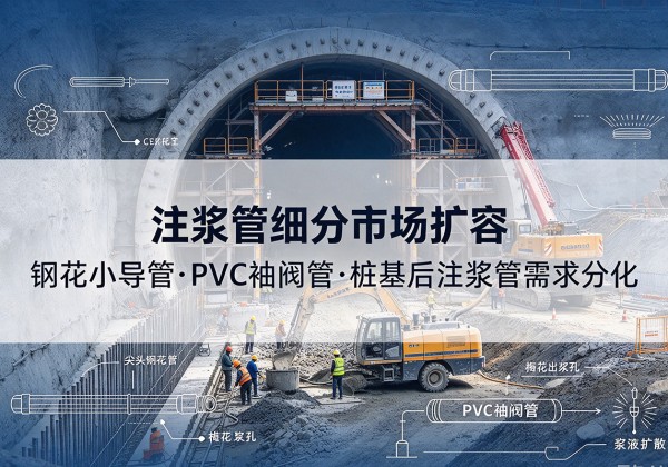 沾化注浆管细分市场扩容，隧道钢花小导管、PVC 袖阀管、桩基后注浆管需求分化